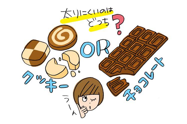クッキーとチョコ 太りにくいお菓子はどっち？