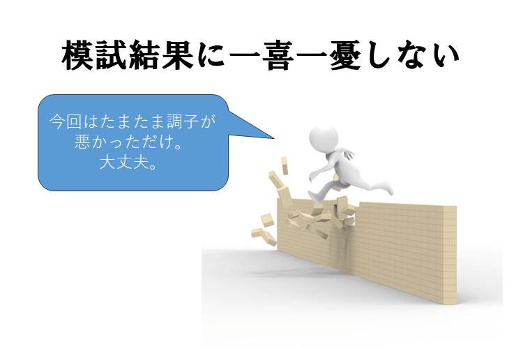 模試結果に一喜一憂しない