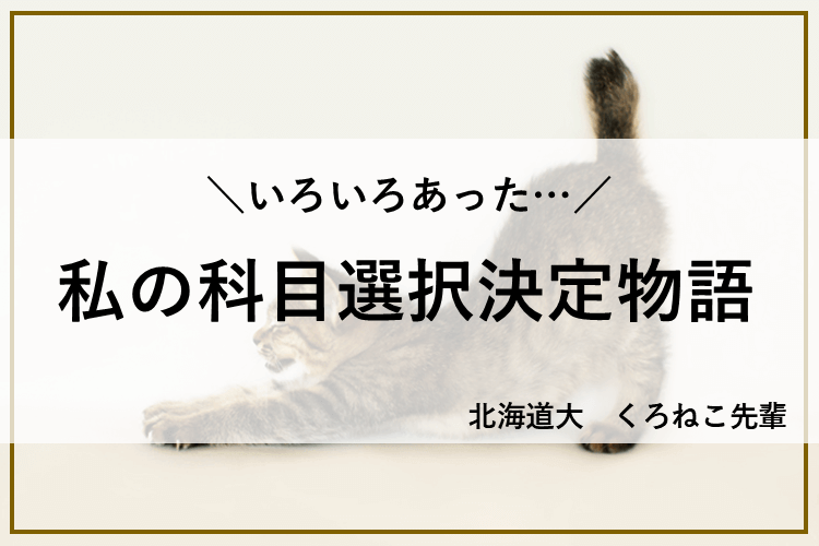 私の科目選択決定物語