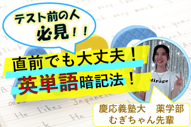 【慶應義塾大学】テスト直前！！一点でも多く取るための単語暗記法３選！