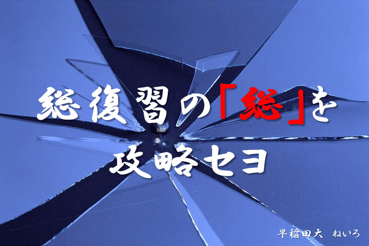 【早稲田大】総復習の「総」を攻略セヨ