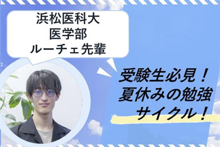 【浜松医大】受験生必見!夏休みの勉強サイクル!