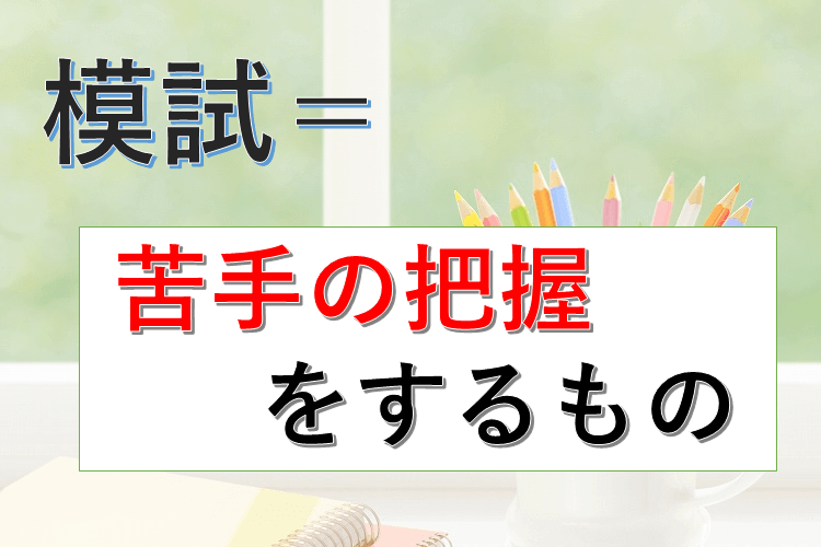 模試は苦手の把握をするためのもの