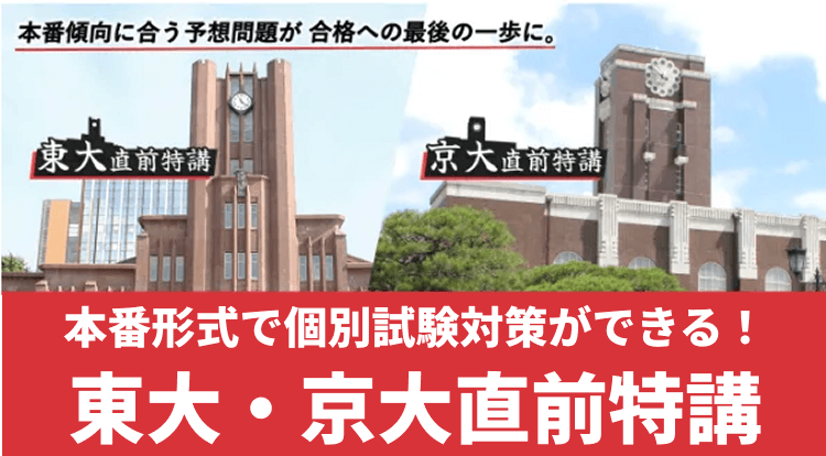 個別大対策に！東大・京大直前特講
